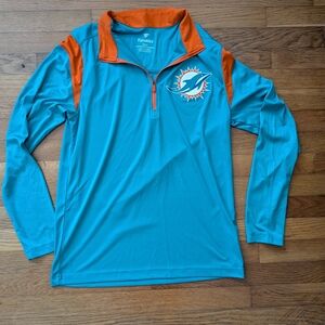 Fanatics Teal and Orange Quarter-Zip Pullover